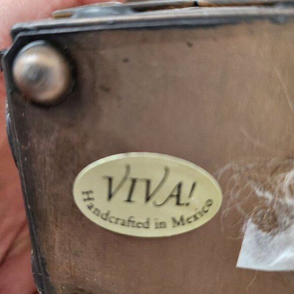 Vintage Viva Lantern Tea Light Candle Holder Metal Stand Rustic Mid Century - Picture 5 of 7